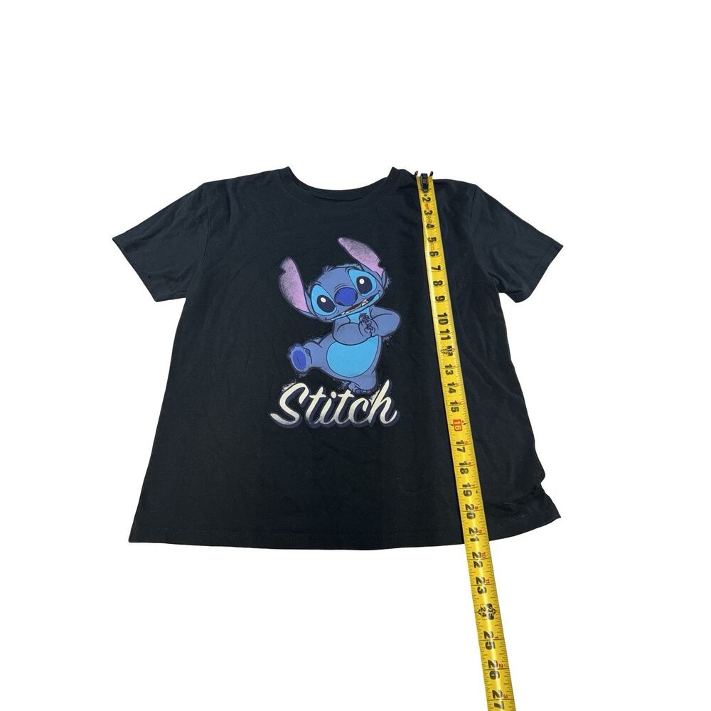 Disney Stitch Graphic T-Shirt Women’s XS Black Short Sleeve Lilo & Stitch Cute - Picture 2 of 5